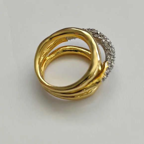 Alexis Bittar Solanales Crystal Orbiting Ring-gold Size 7 - Picture 7 of 7